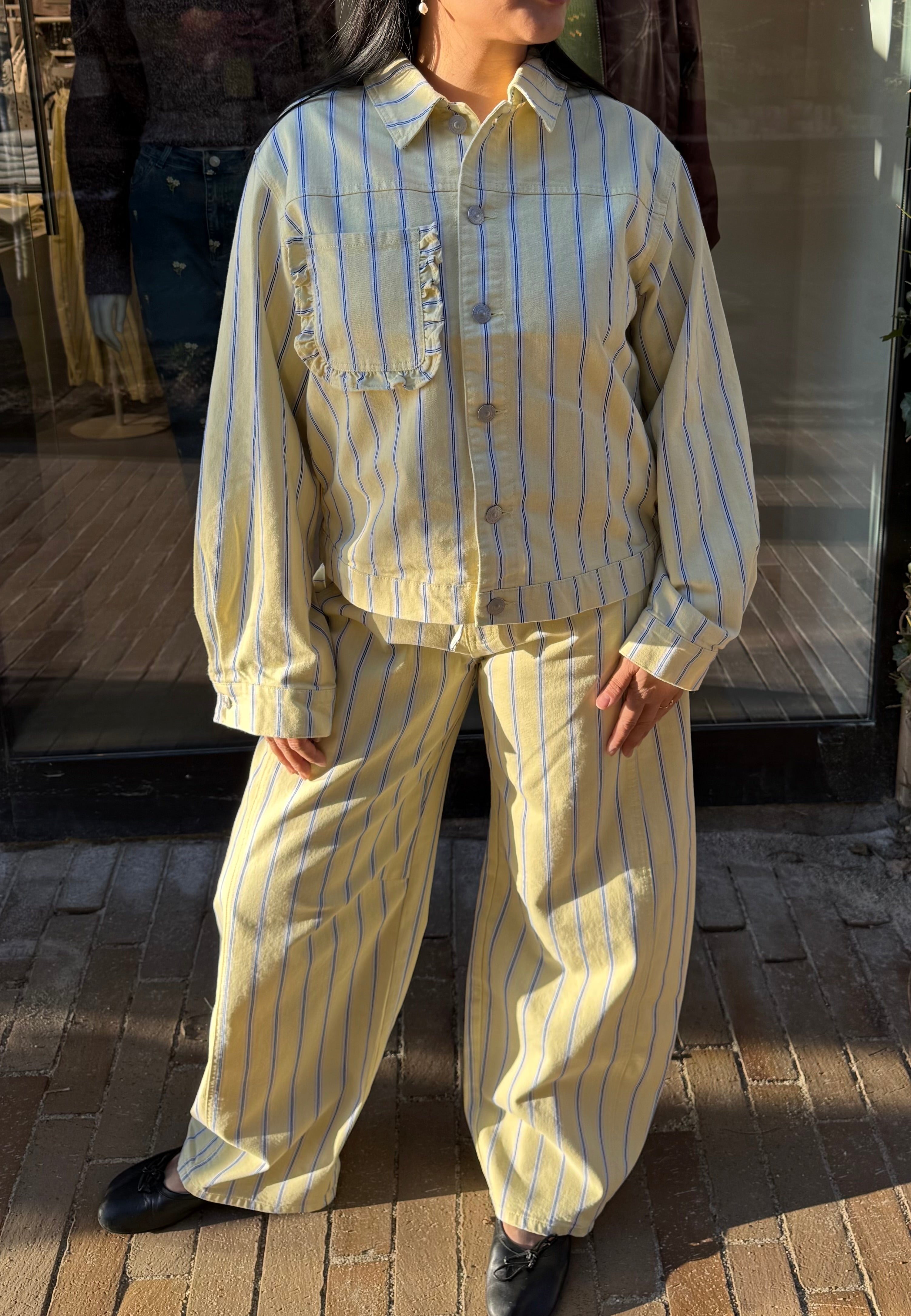 PCBILLO Denim Shirt - French Vanilla