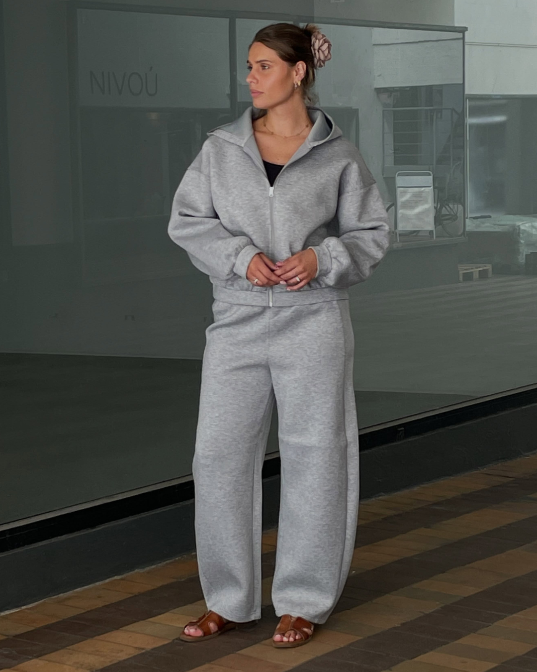 PCBUCUBA Joggers - Light Grey Melange