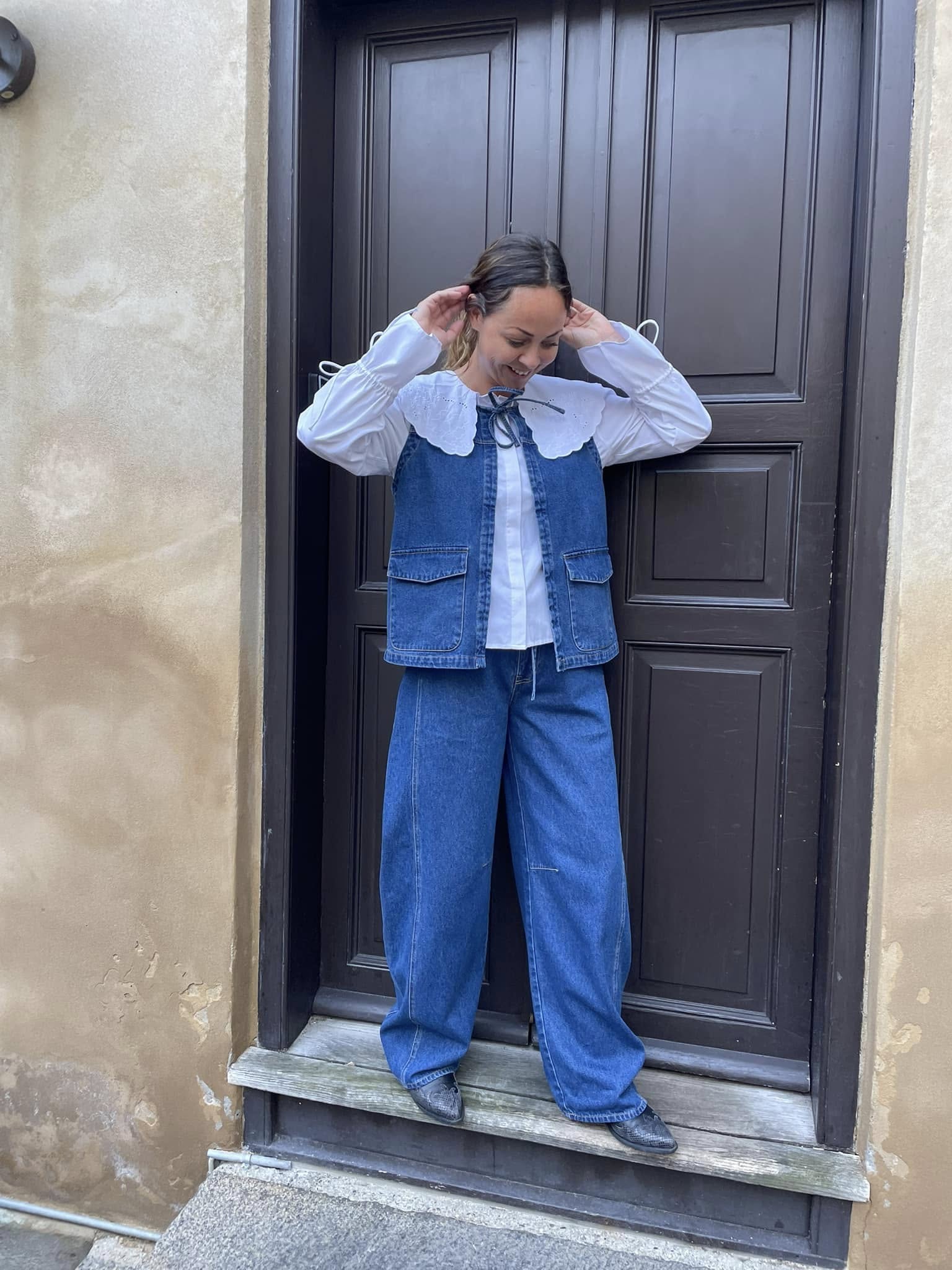 PCFENNA Jeans - Dark Blue Denim