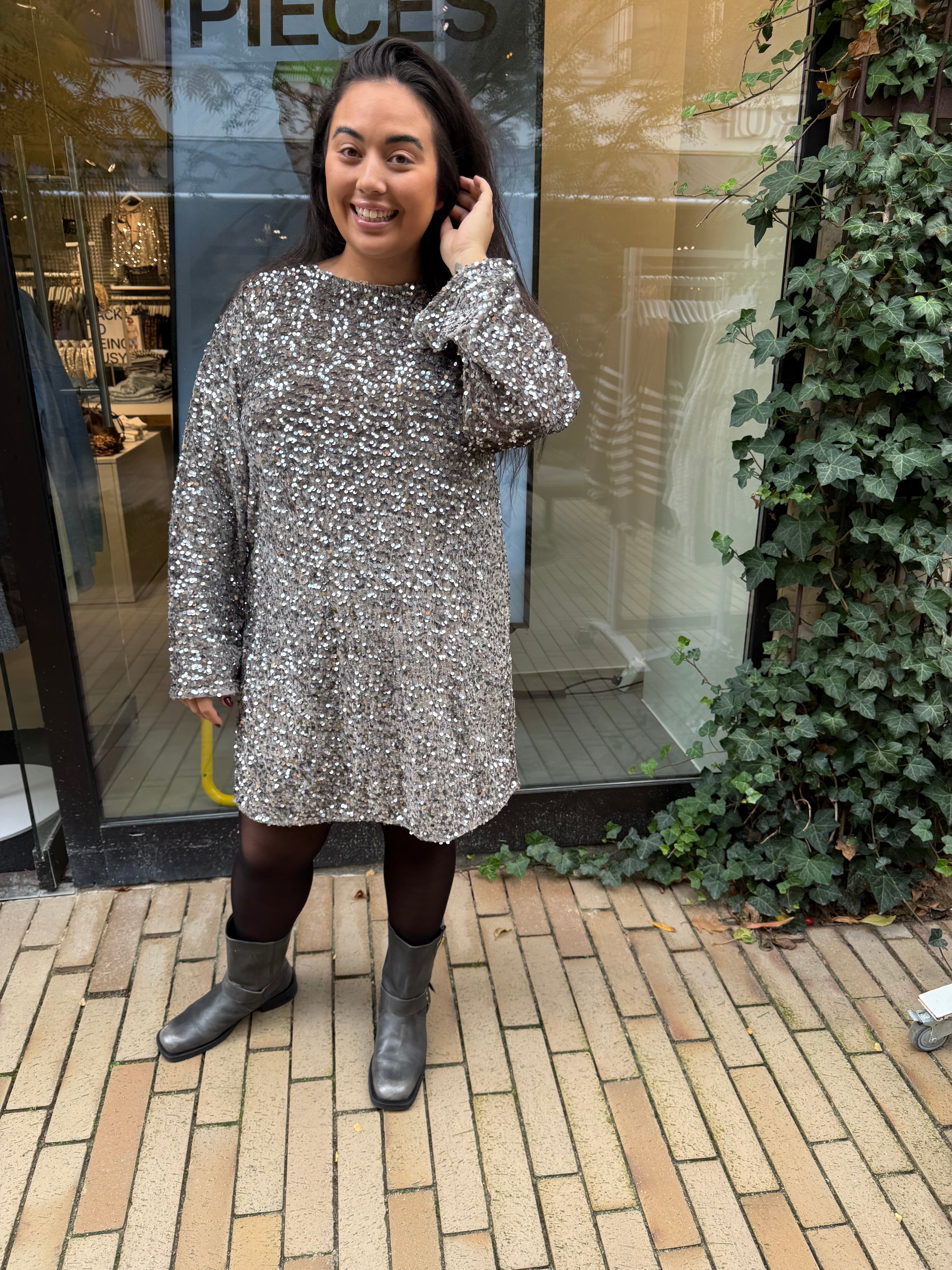 PCKAM Short Dress - Morel