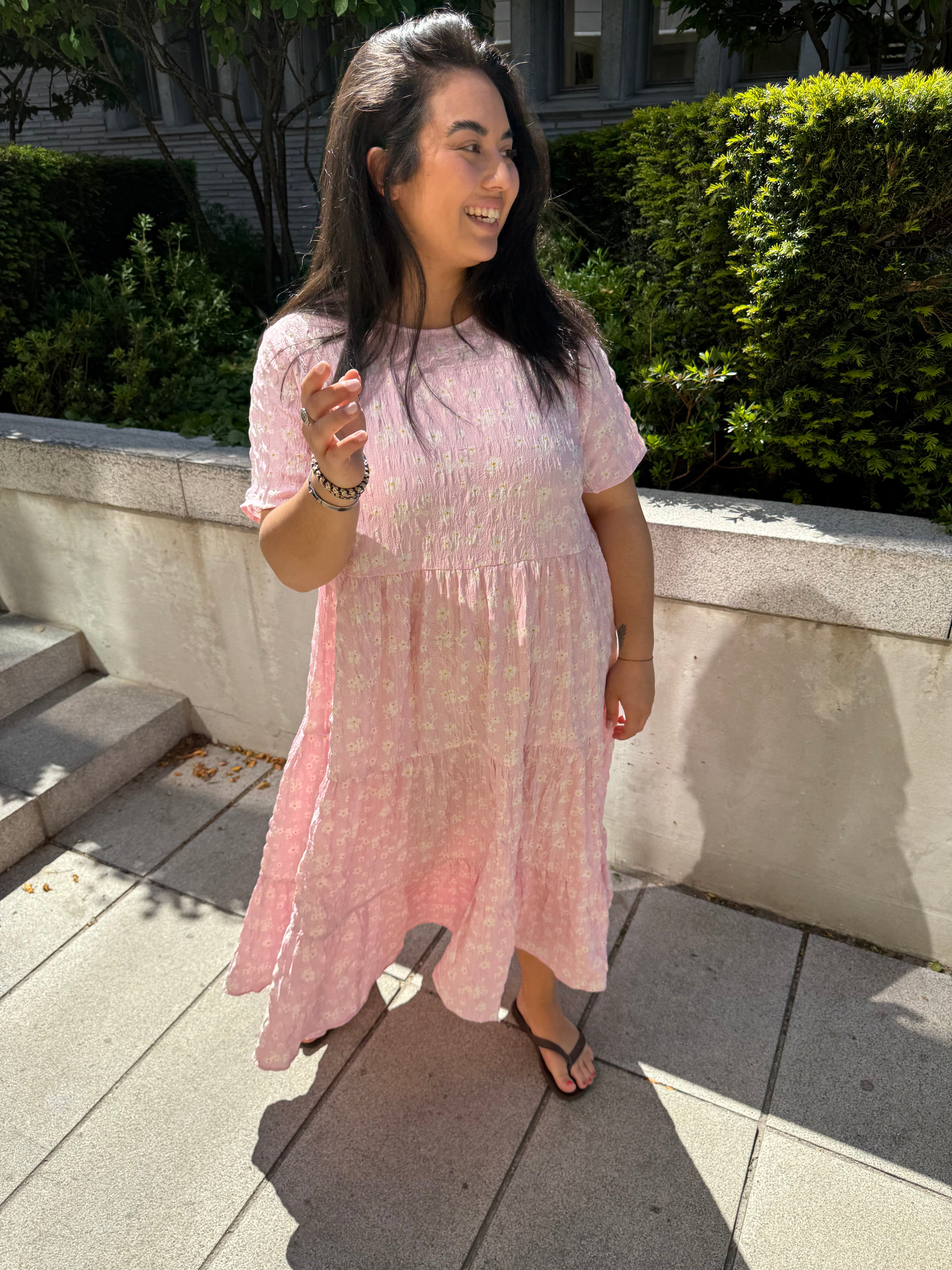 PCSTELLA Midi Dress - Pink Tulle