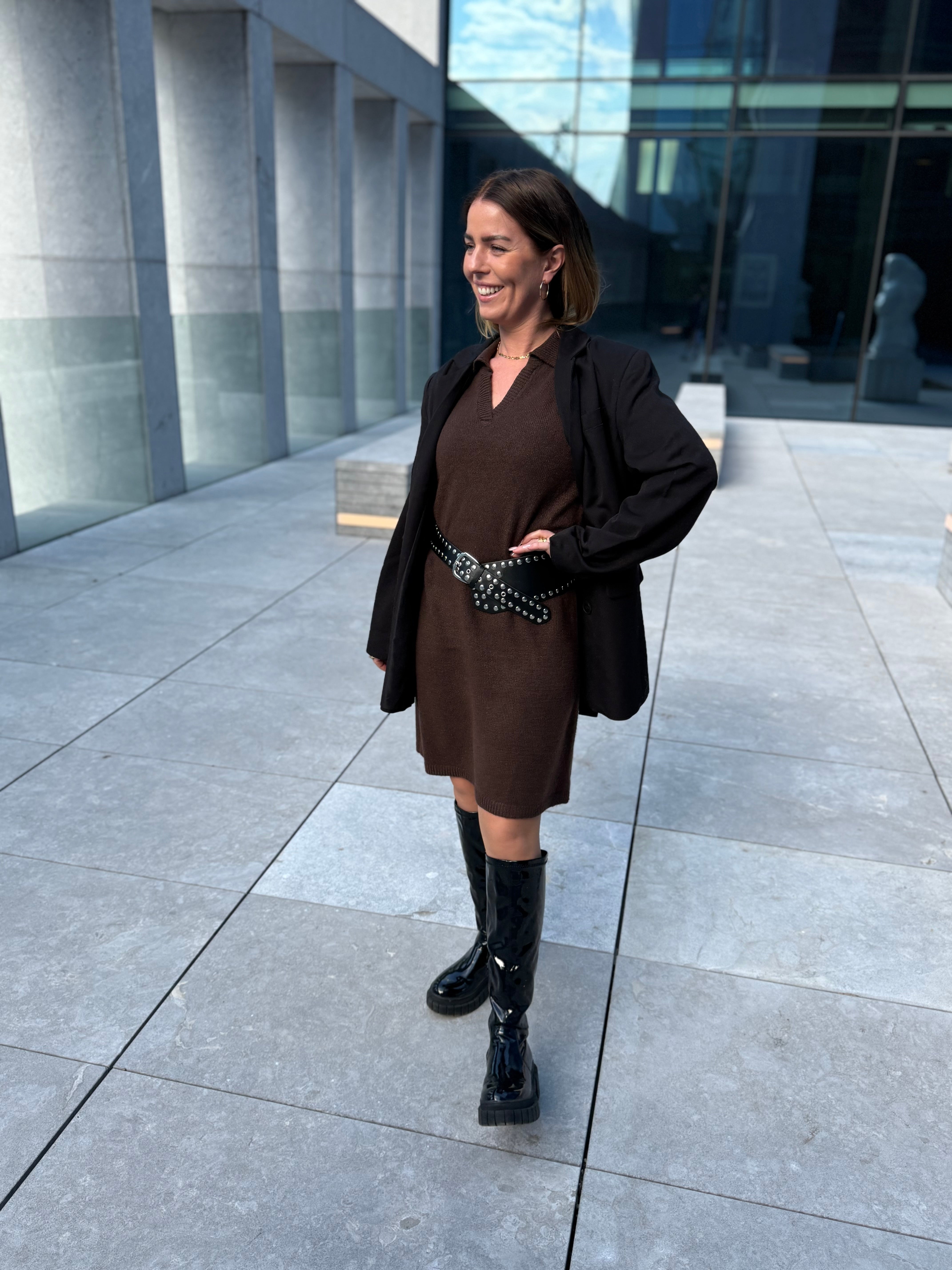 PCMALOU Short Dress - Chicory Coffee