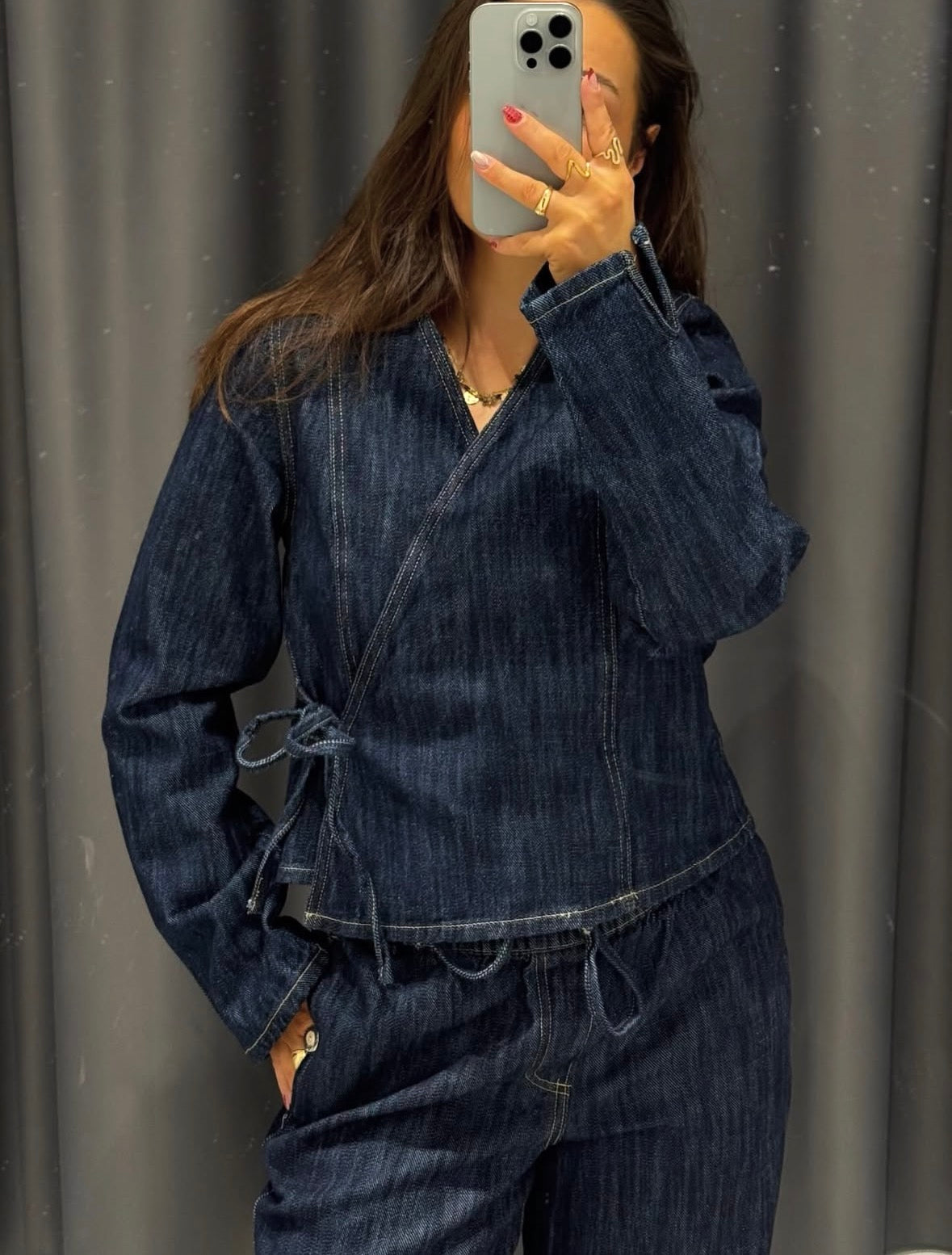 PCGEGGO Denim Shirt - Dark Blue Denim