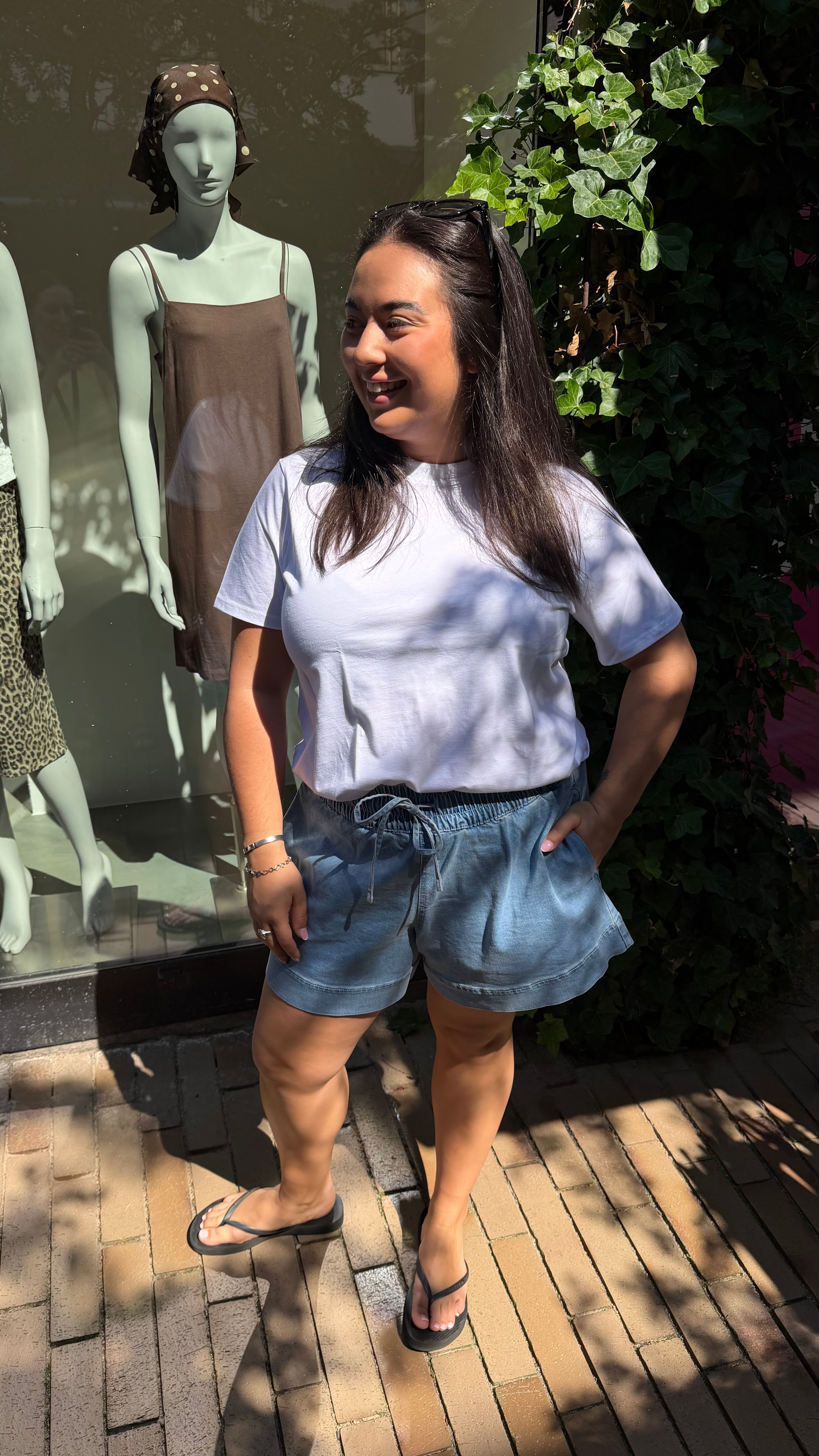 PCBILLO Shorts - Light Blue Denim
