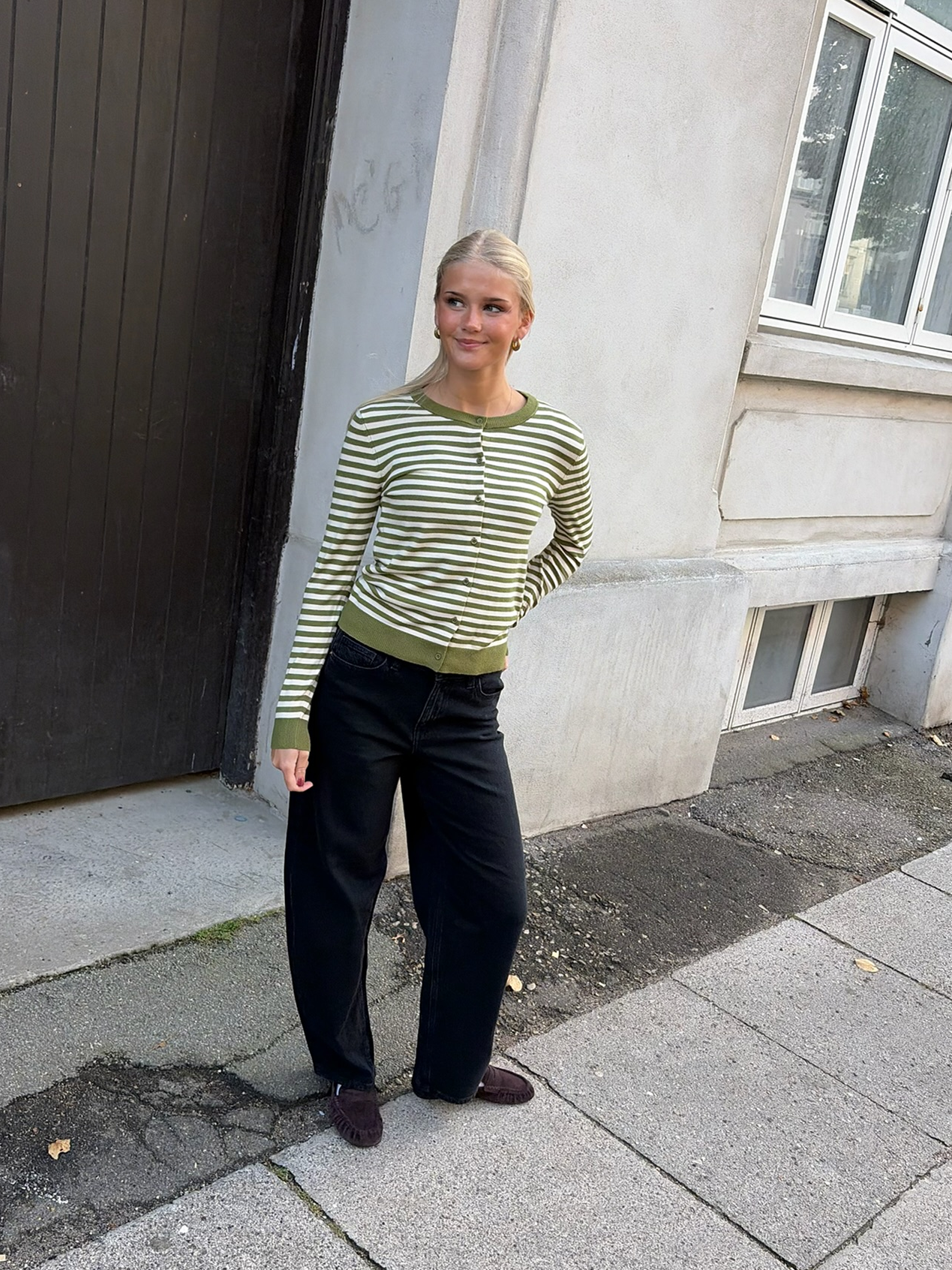PCNORA Knitted Cardigan - Sphagnum