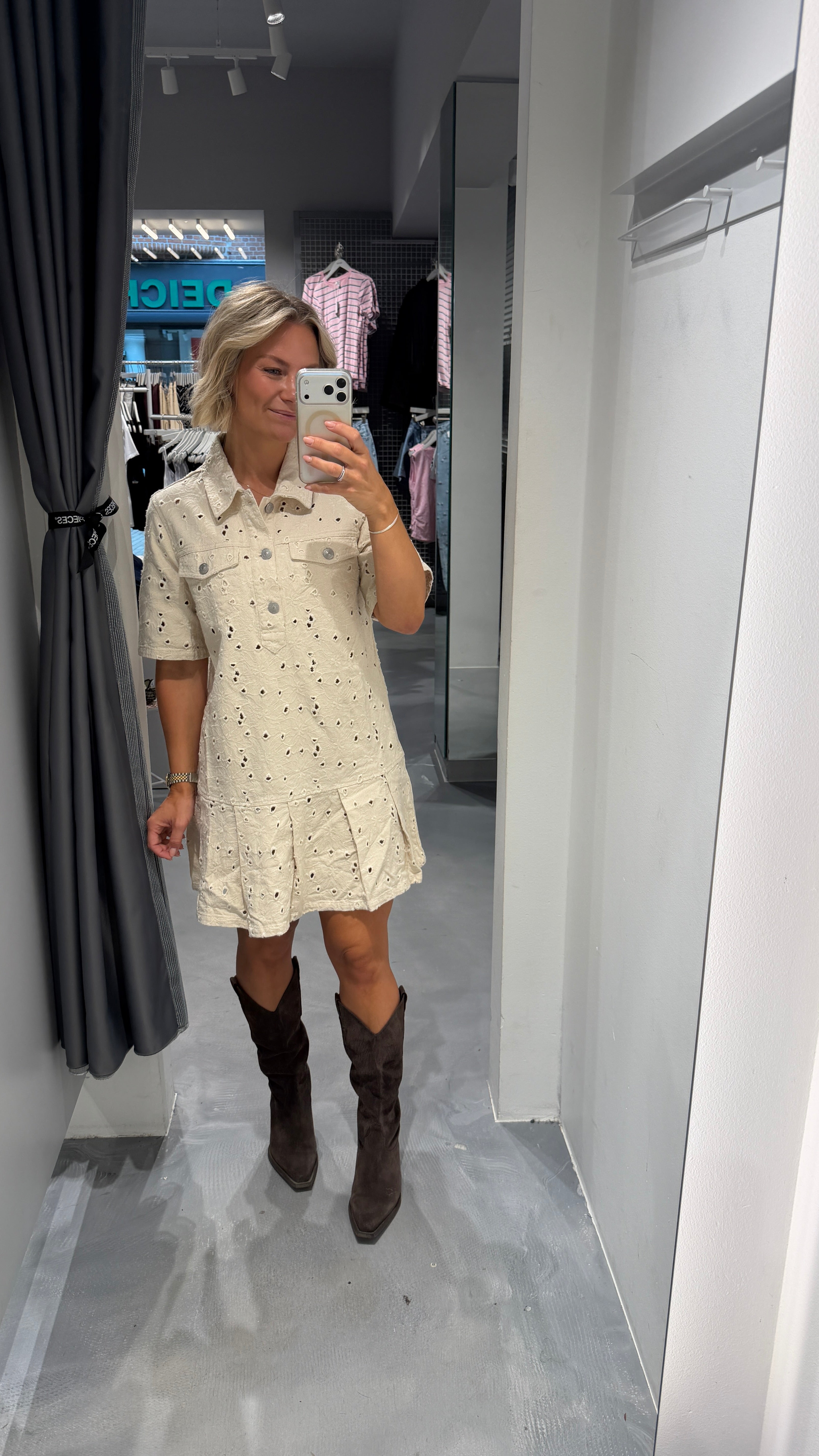 PCELLA Midi Dress - Ecru