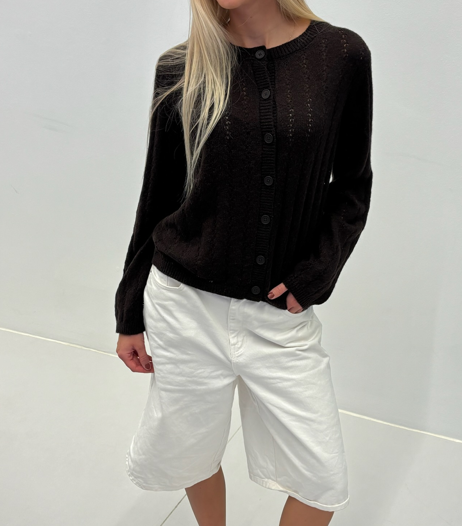 PCADA Knitted Cardigan - Ganache