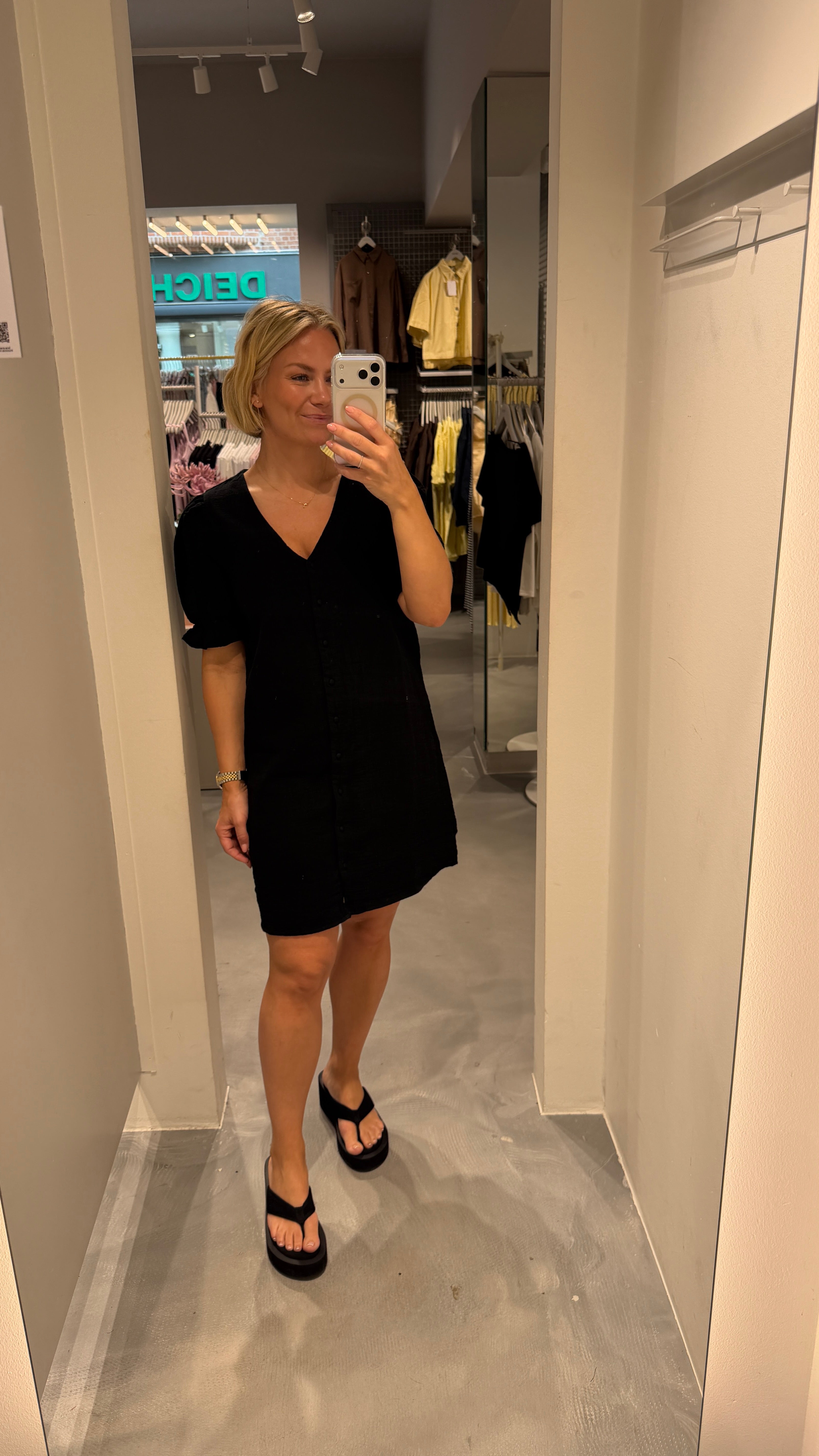 PCSASTINA Short Dress - Black