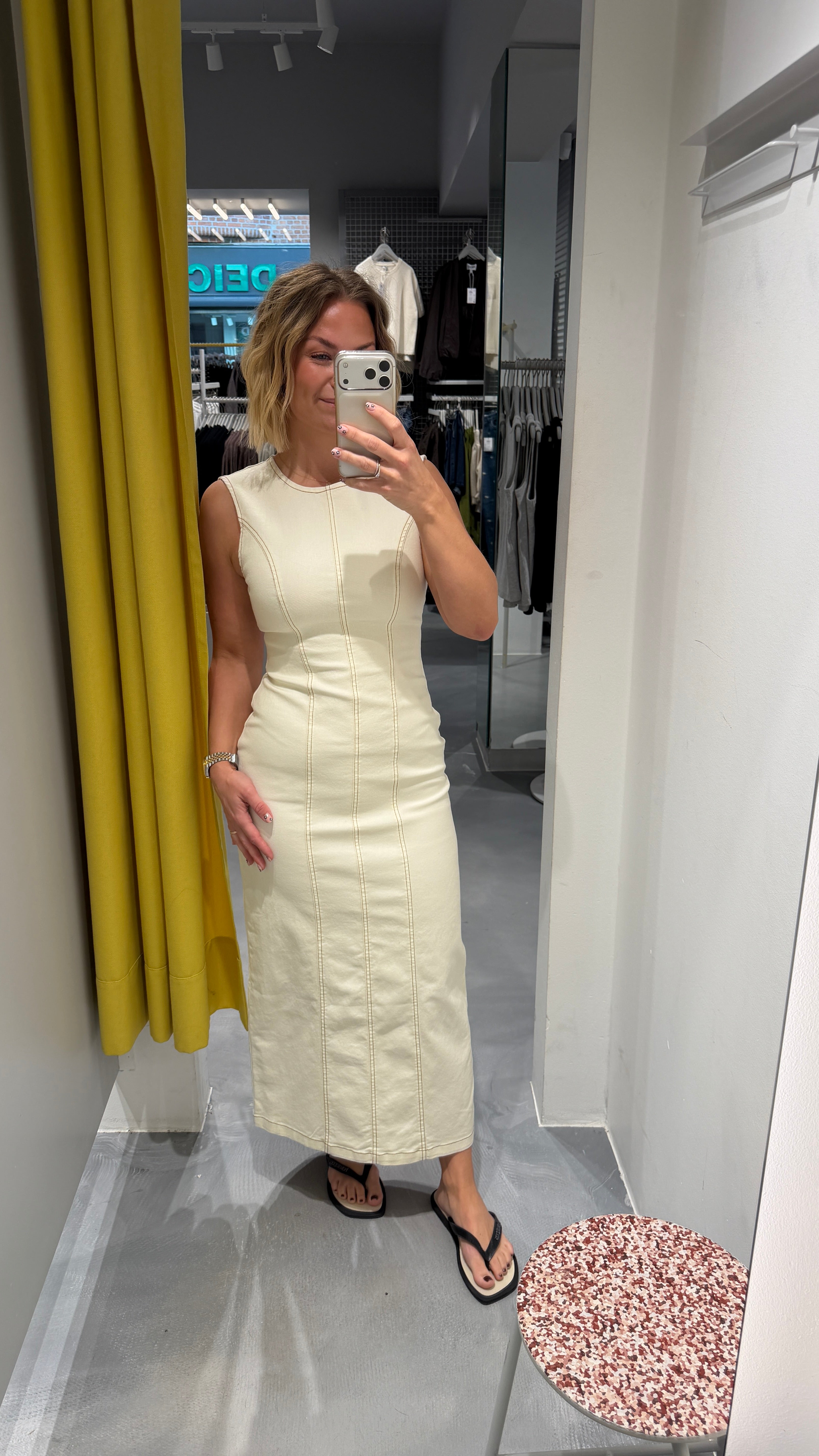 PCFRANNA Long Dress - Sweet Corn