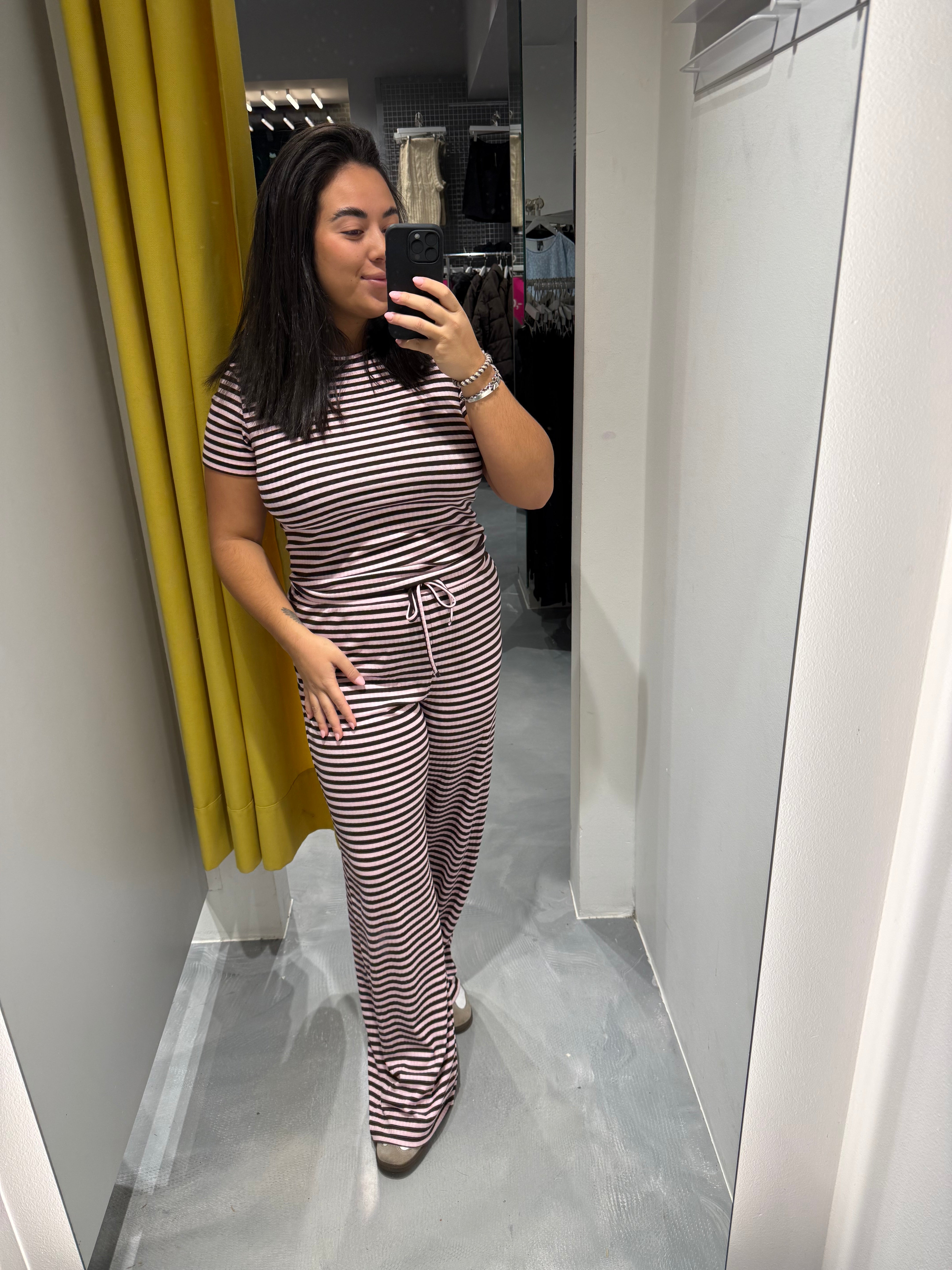 PCLAYA Trousers - Hot Fudge/Pink Tulle