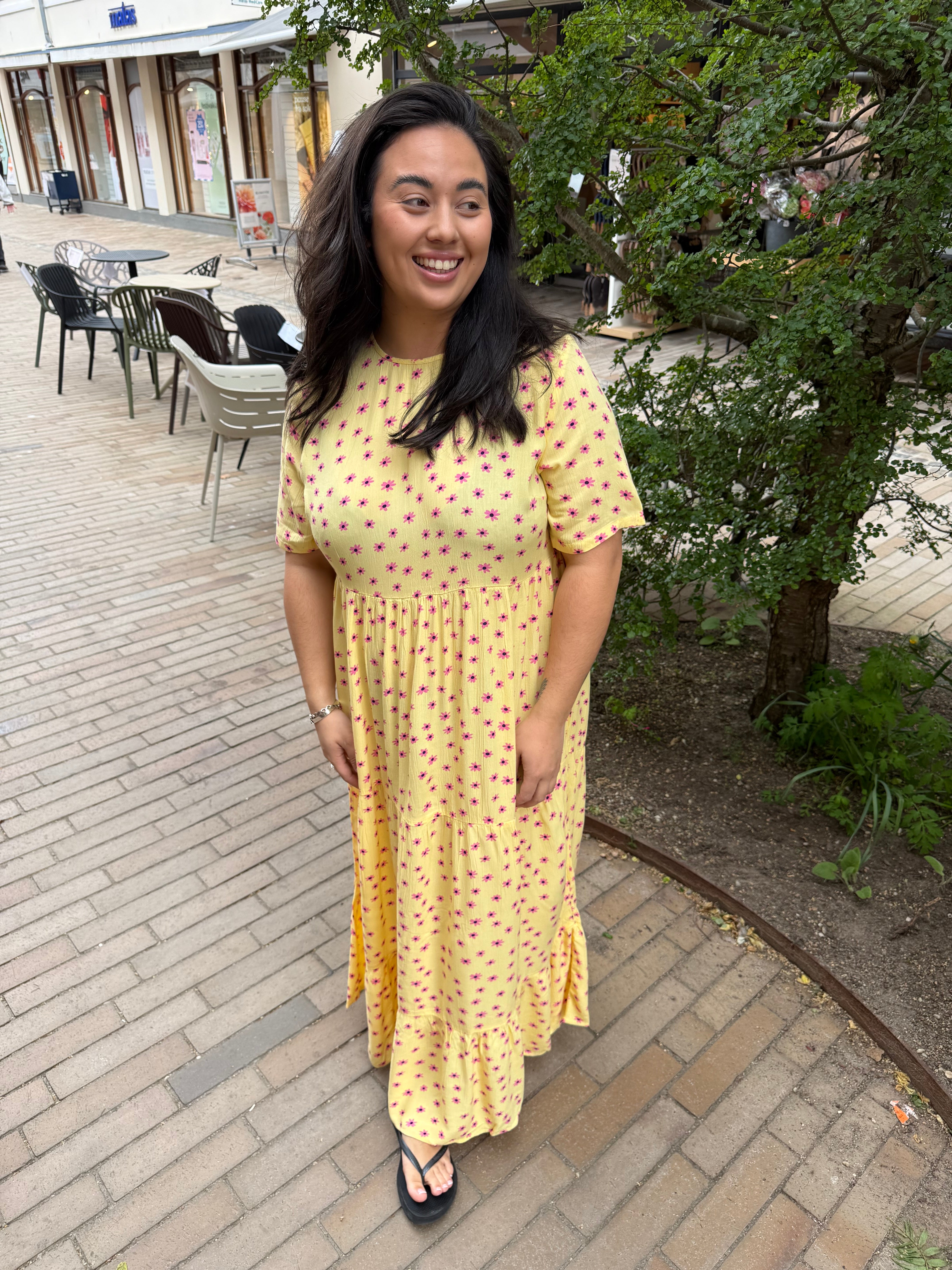 PCEVIE Long Dress - French Vanilla