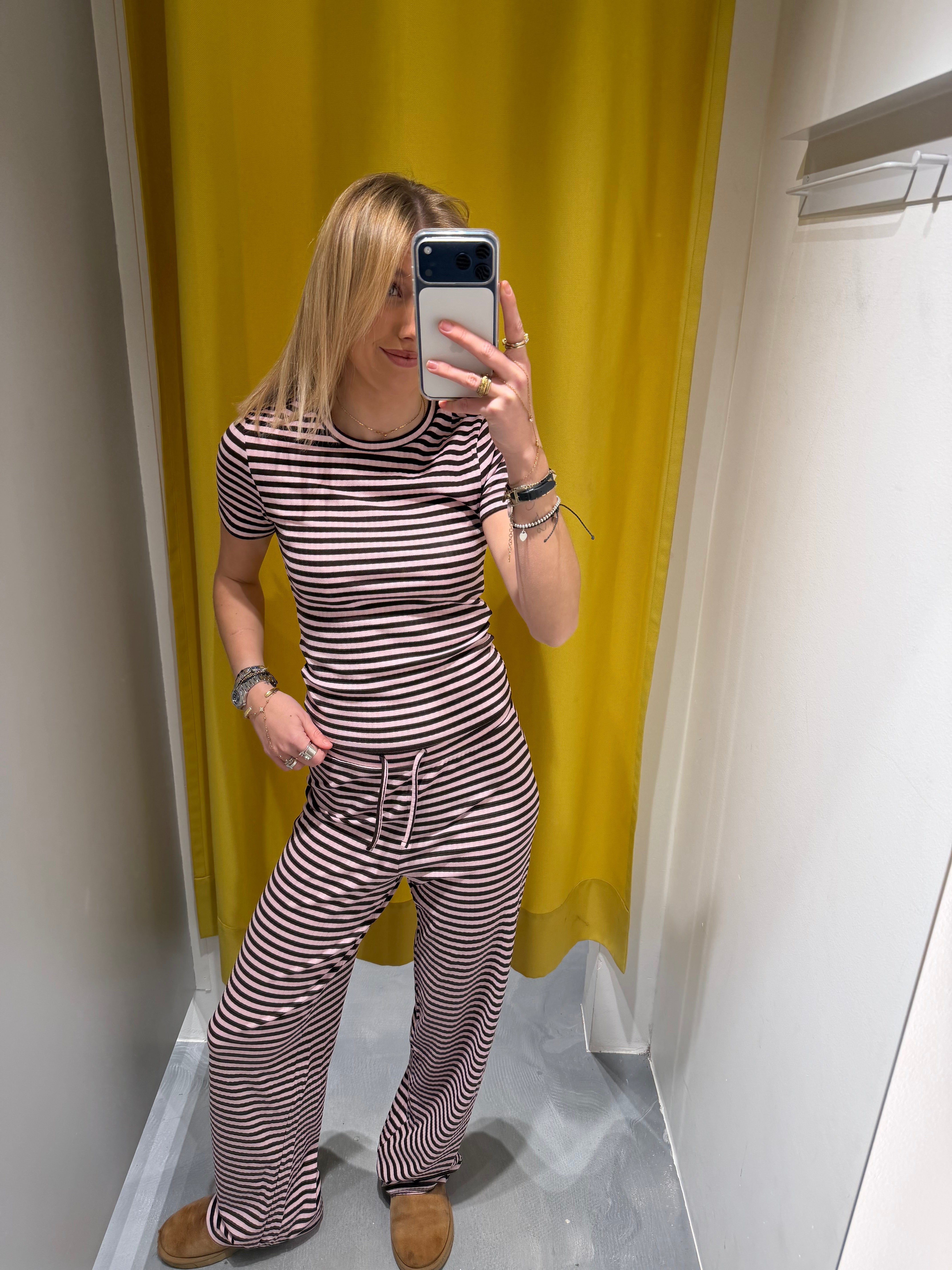 PCLAYA Trousers - Hot Fudge/Pink Tulle