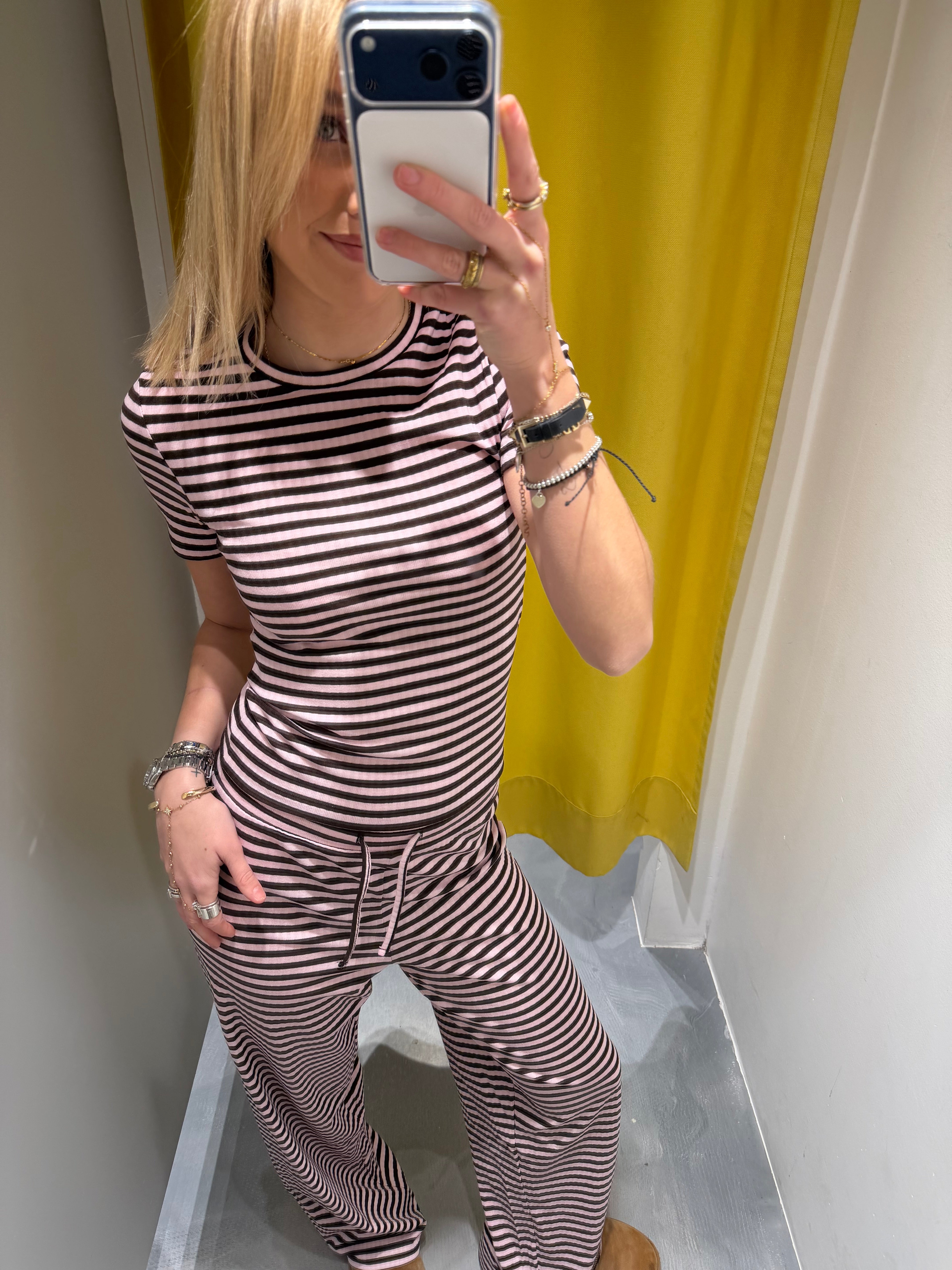 PCLAYA Trousers - Hot Fudge/Pink Tulle