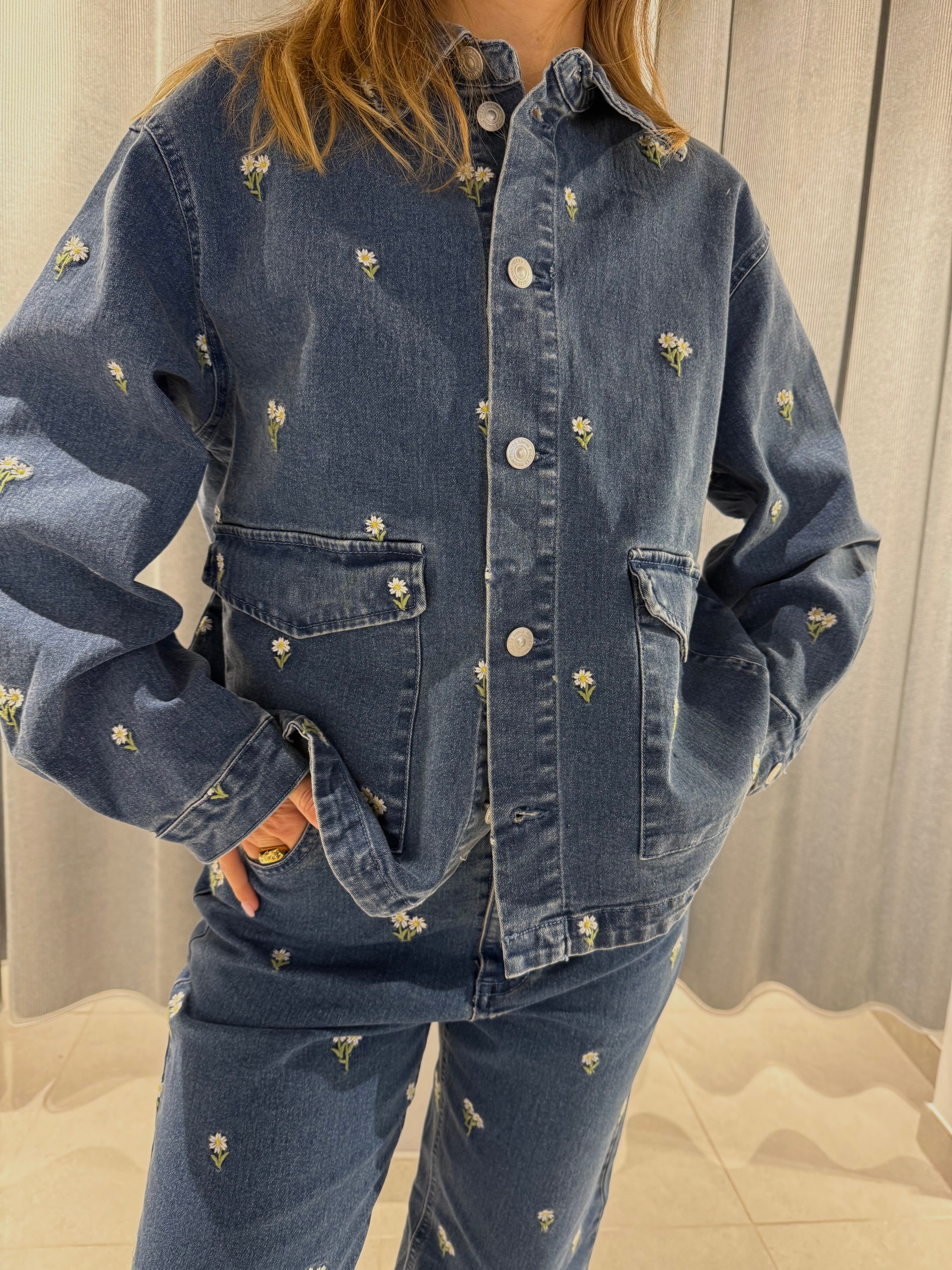 PCFLORA Denim Shirt - Medium Blue Denim