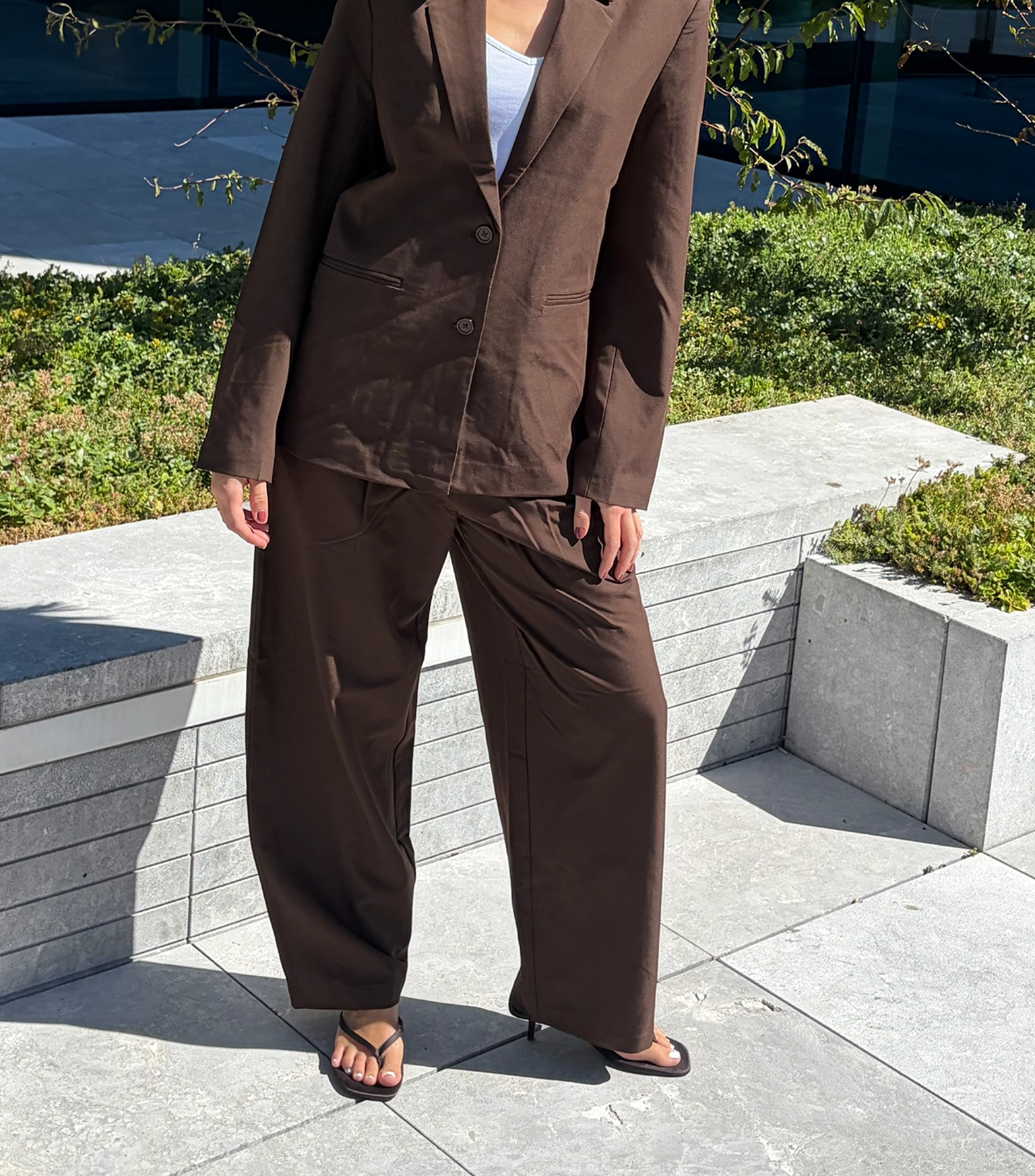 PCBOSELLA Trousers - Hot Fudge