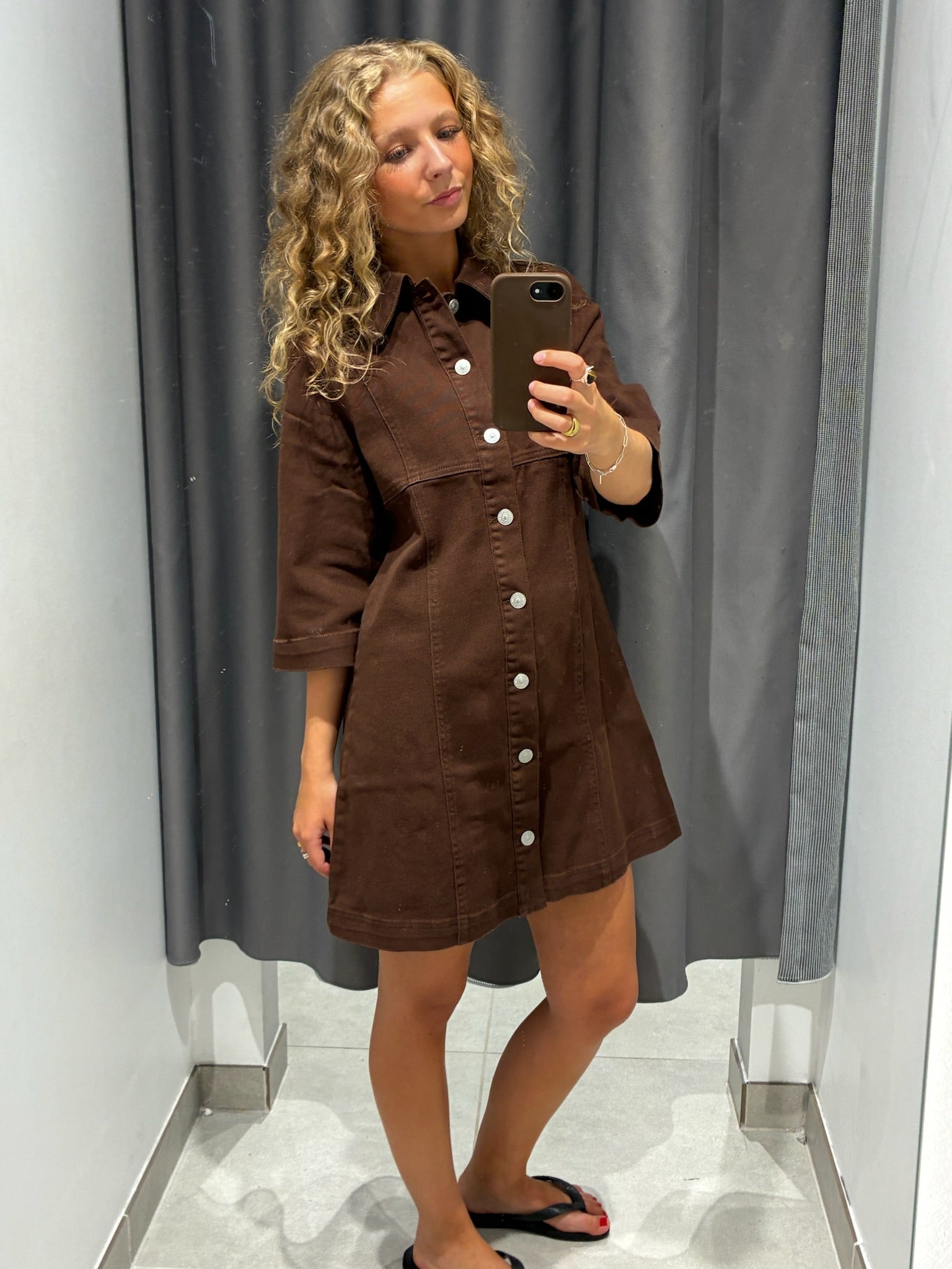 PCSALUME Short Dress - Chicory Coffee