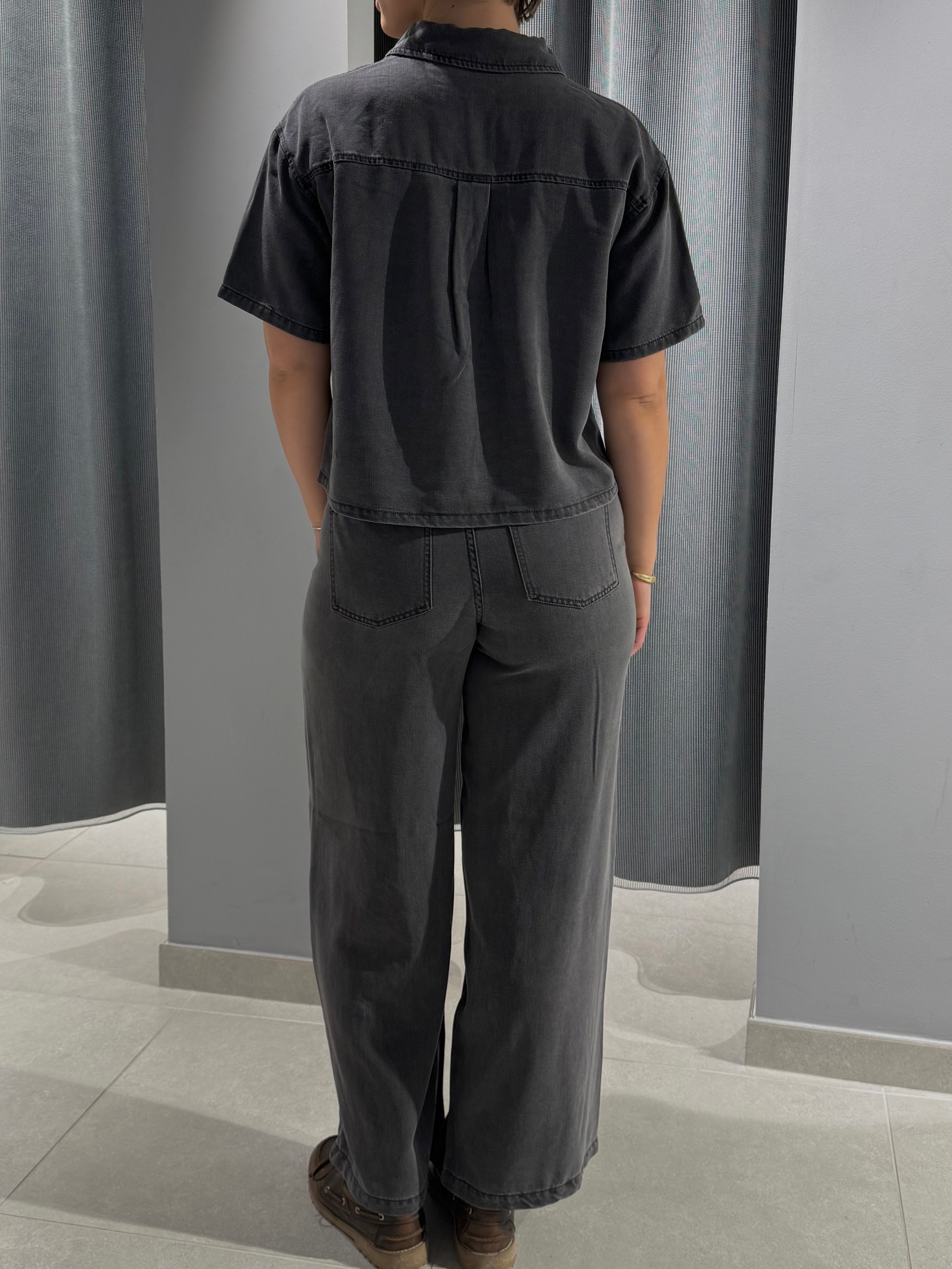 PCSMIDI Jeans - Dark Grey Denim