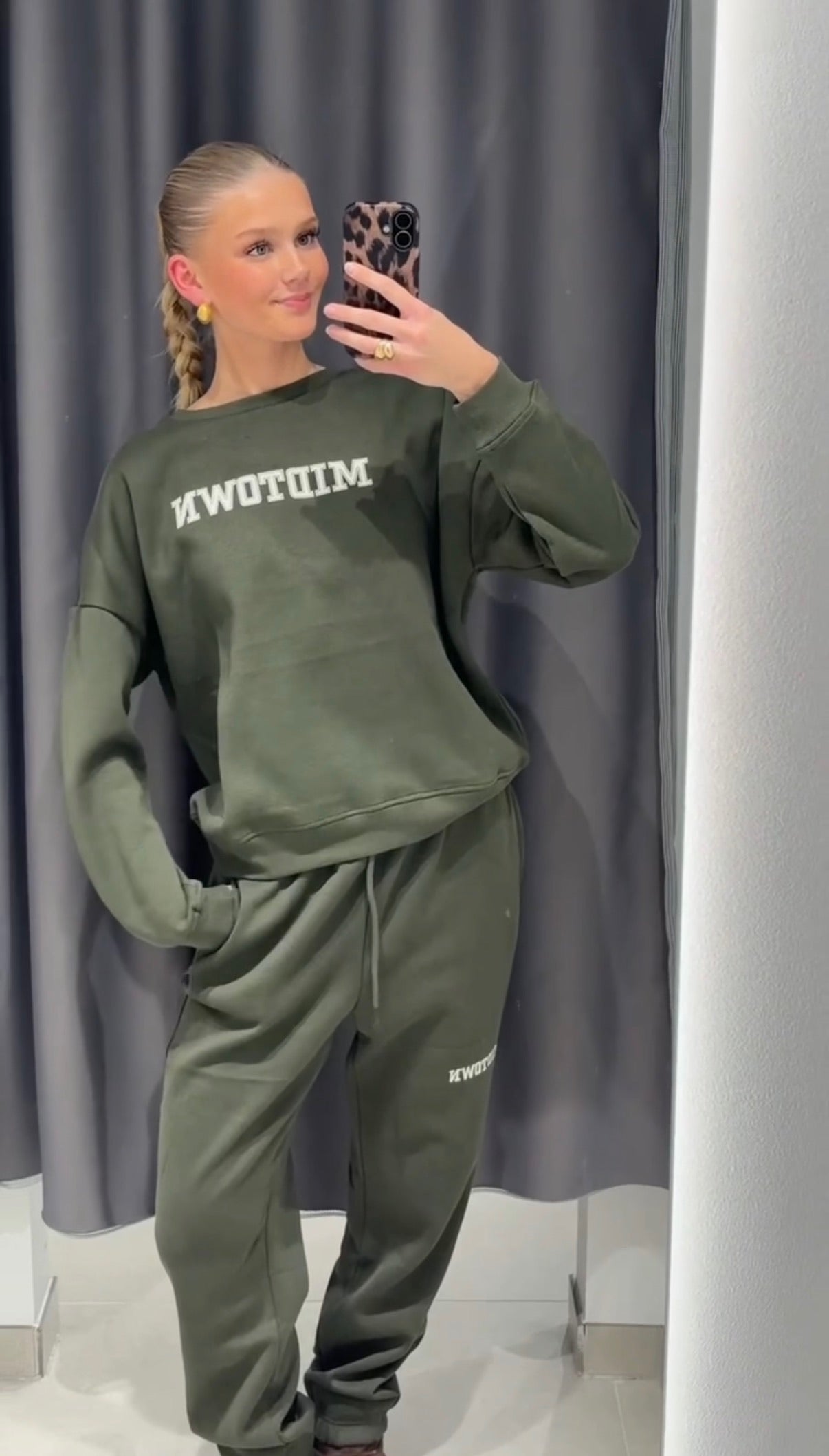 PCRISSO Sweat Cardigan - Forest Night