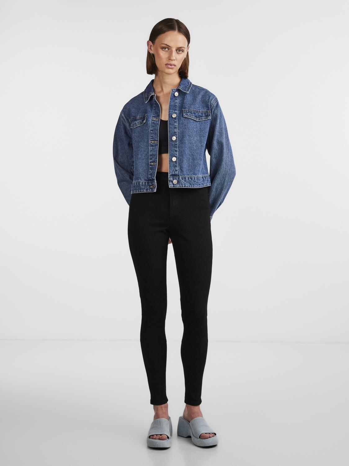 PCDANA HW Jeans - Black Denim