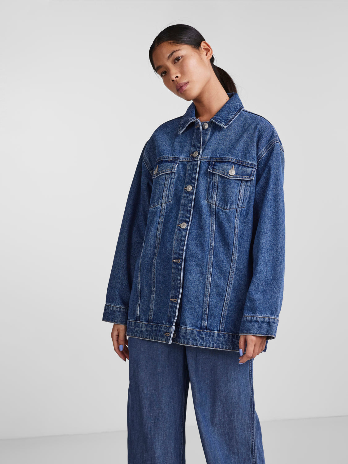 PCTIKA Jacket - Medium Blue Denim